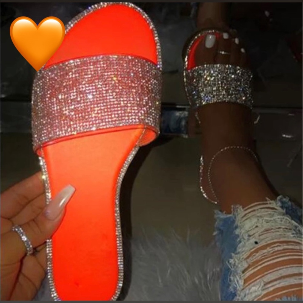 Barchon Rhinestone Beach Sandals - Picture 3 of 5